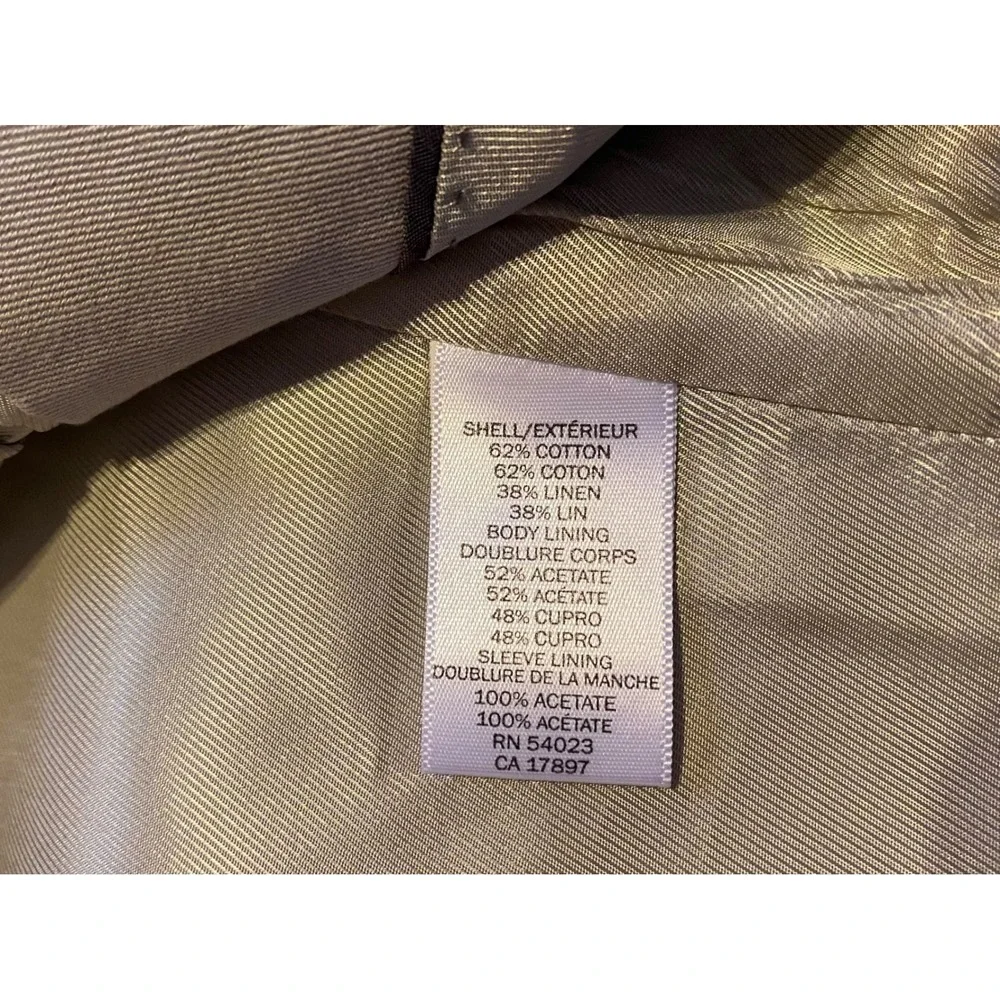 Banana Republic Mens Linen Cotton Blazer Tailored Fit 40 Reg Tan Beige Summer